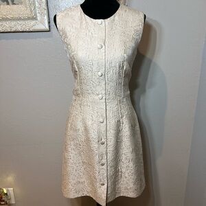 Dolce & Gabbana Cream Textured Mini Dress